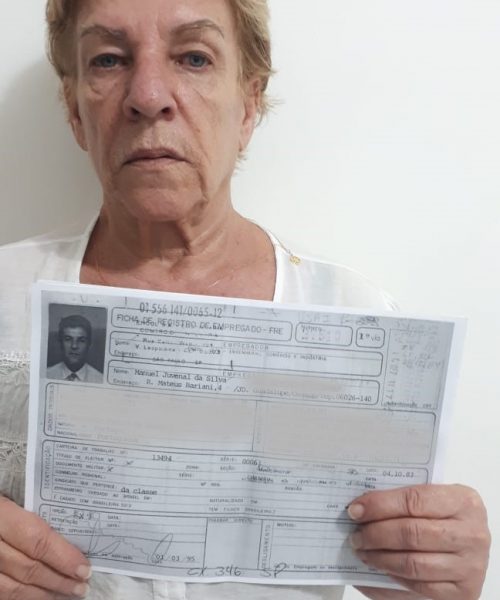 Maria de Fatima da Silva, representante legal de espolio de Manoel Juvenal Da Silva